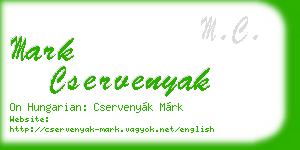 mark cservenyak business card